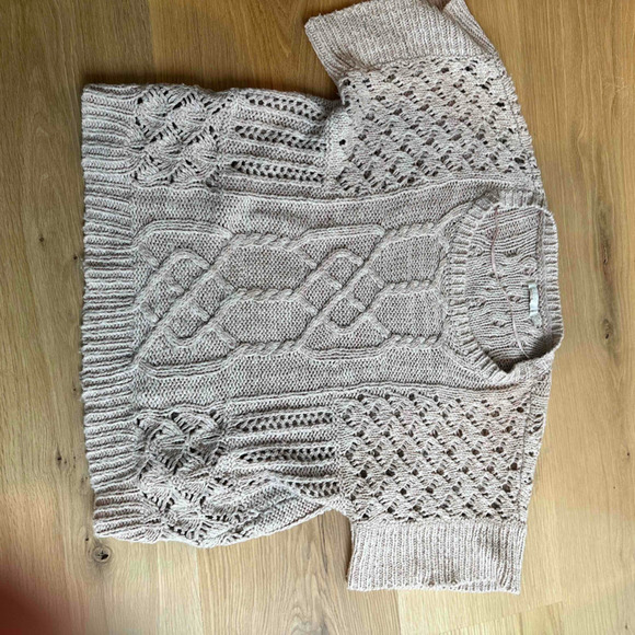 prAna Womens Pullover Sweater Size S Pink Open-Knit Lightweight Short Sleeve - Picture 2 of 4